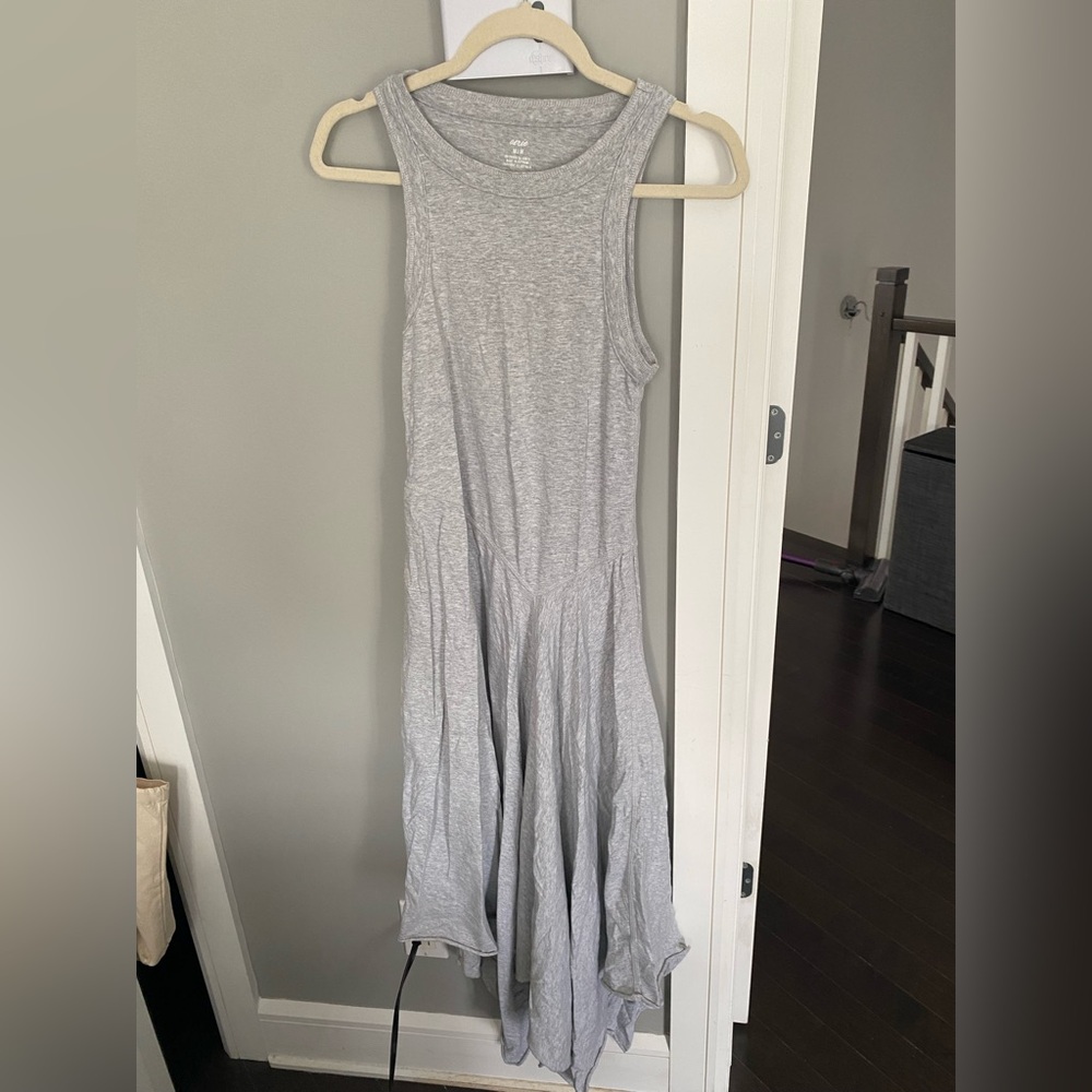 Aerie Gray Sleeveless Crew Neck Sundress